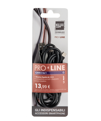 Cavo USB 3 in 1 | Pro-Line in Blister