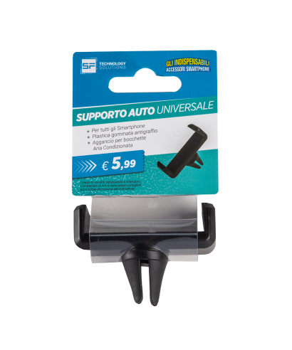 Supporto auto plastica gommata antigraffio | Basic in Blister