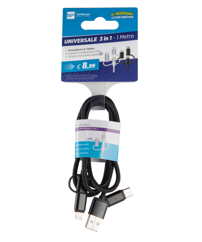 Cavo USB universale 3 in 1 | Basic in Blister