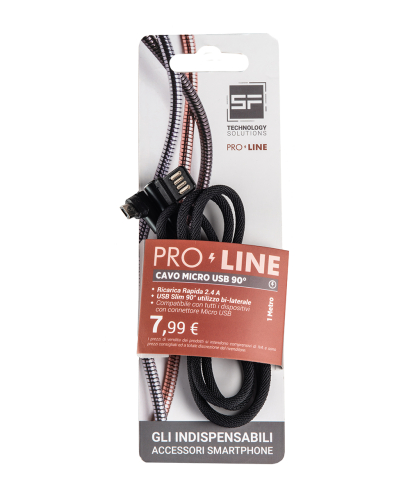 Cavo USB 90° micro USB 90° | Pro-Line in Blister